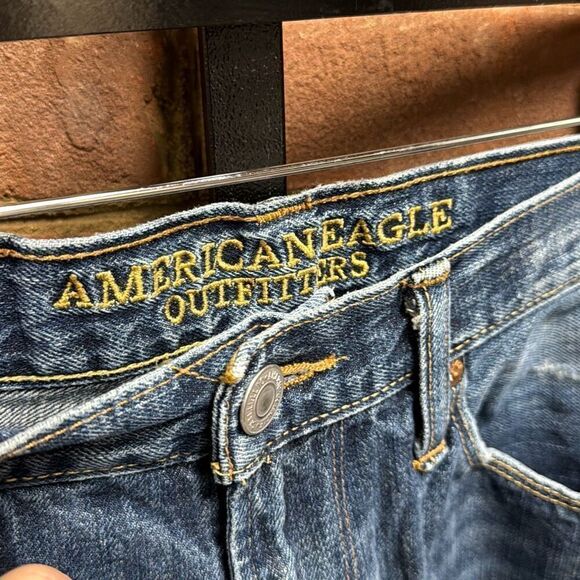 America Eagle Men’s Original Straight Blue Jeans Size 29x32 - Picture 3 of 5